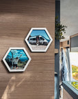 Wand-Bilderrahmen Hexagon - 2er Set