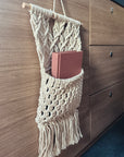Makramee Wandtasche im Boho-Stil »Natur«