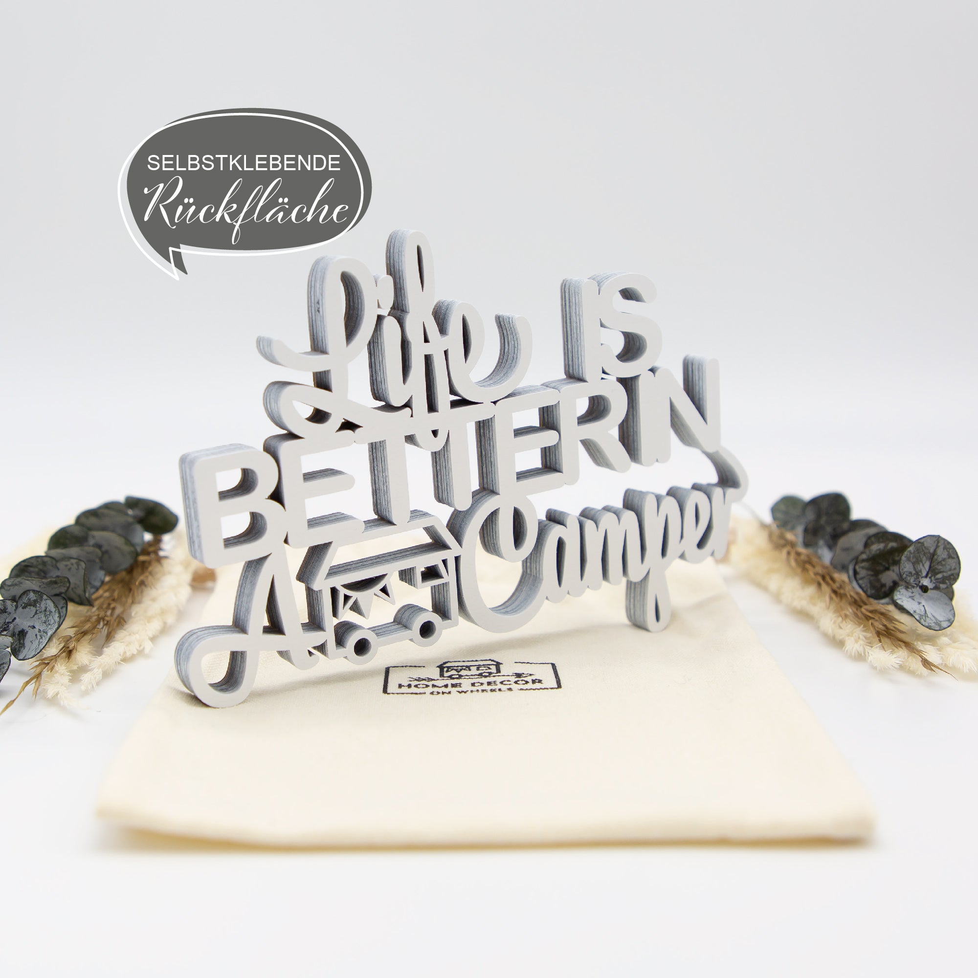 Holz-Schriftzug Life Is Better In A Camper