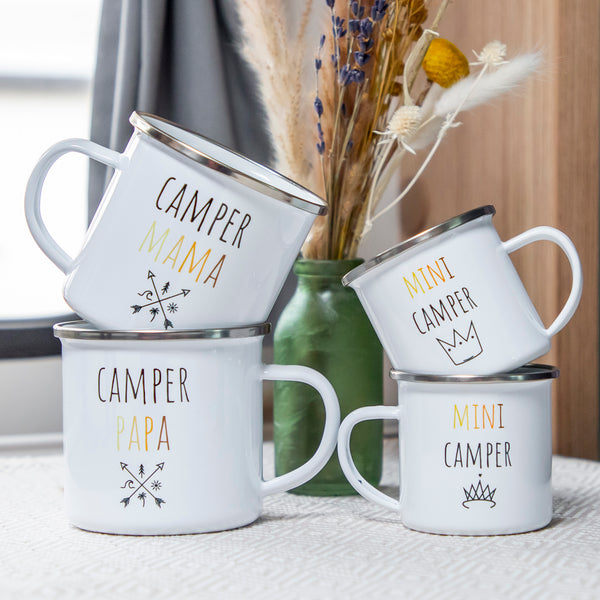 camping tasse emaille Emaille Tasse Familien-Camper-Edition