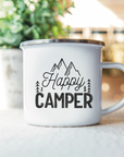 Emaille Tasse »Happy Camper«